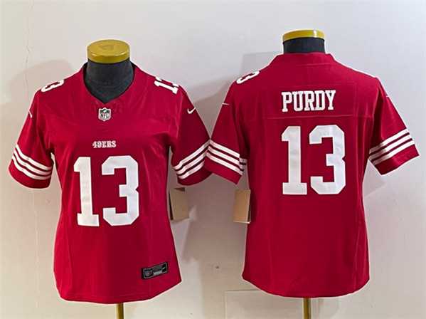 Womens San Francisco 49ers #13 Brock Purdy Red 2023 F.U.S.E. Vapor Untouchable Football Stitched Jersey(Run Small)->->Women Jersey